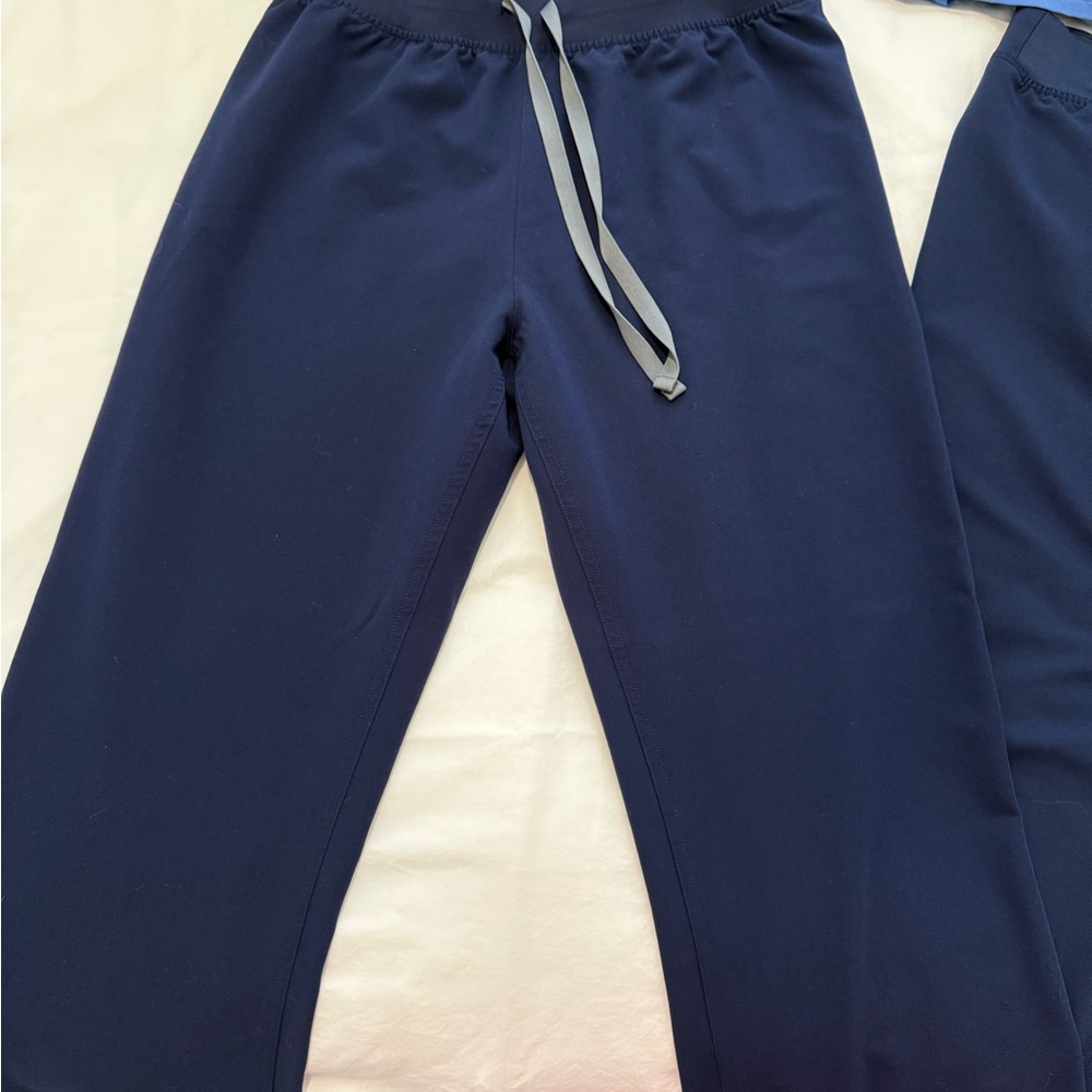 Figs Navy High Waisted Livingston Pants